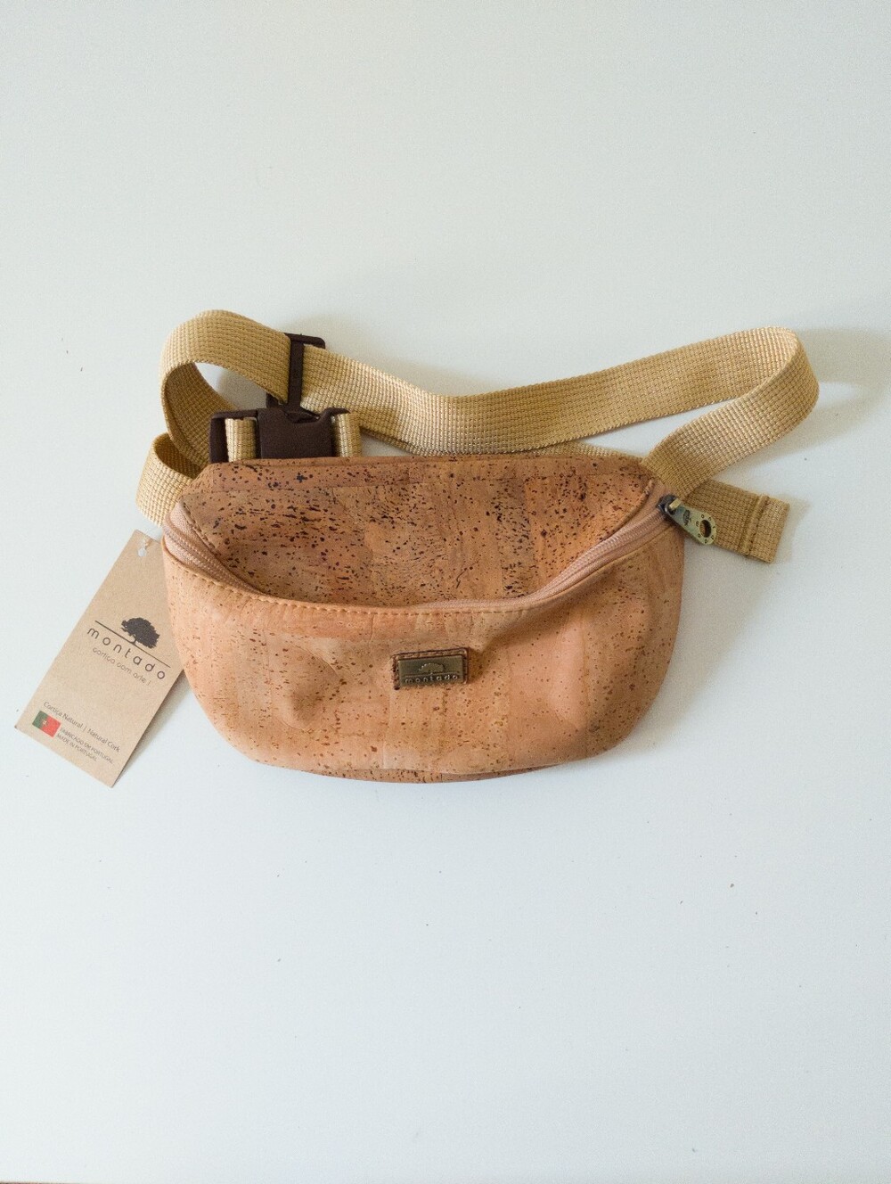 Montado Portugal Natural Cork Fanny Pack Belt Bag Waist Bag Vegan Eco Friendly